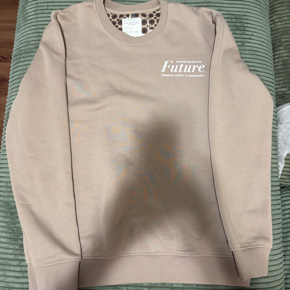 Denim & Flower Beige Crewneck Sweater